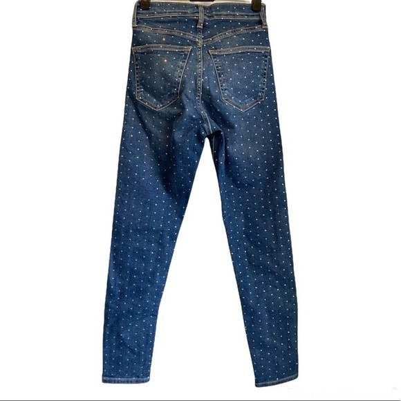 Topshop Moto Jamie Diamonds Studded Jeans size 24 - Picture 5 of 8